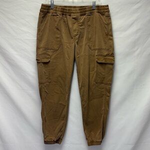 Carhartt Twill Cargo Tencel Women’s Large Joggers Rugged Flex Soft Natural Pants